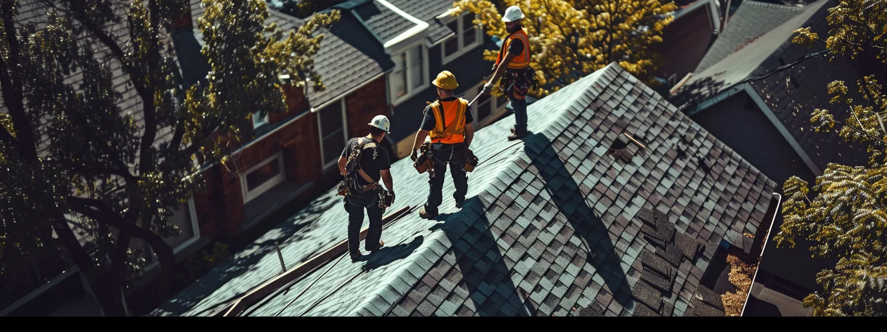 a team of roofing experts conducting a thorough inspection of a roof in topeka.